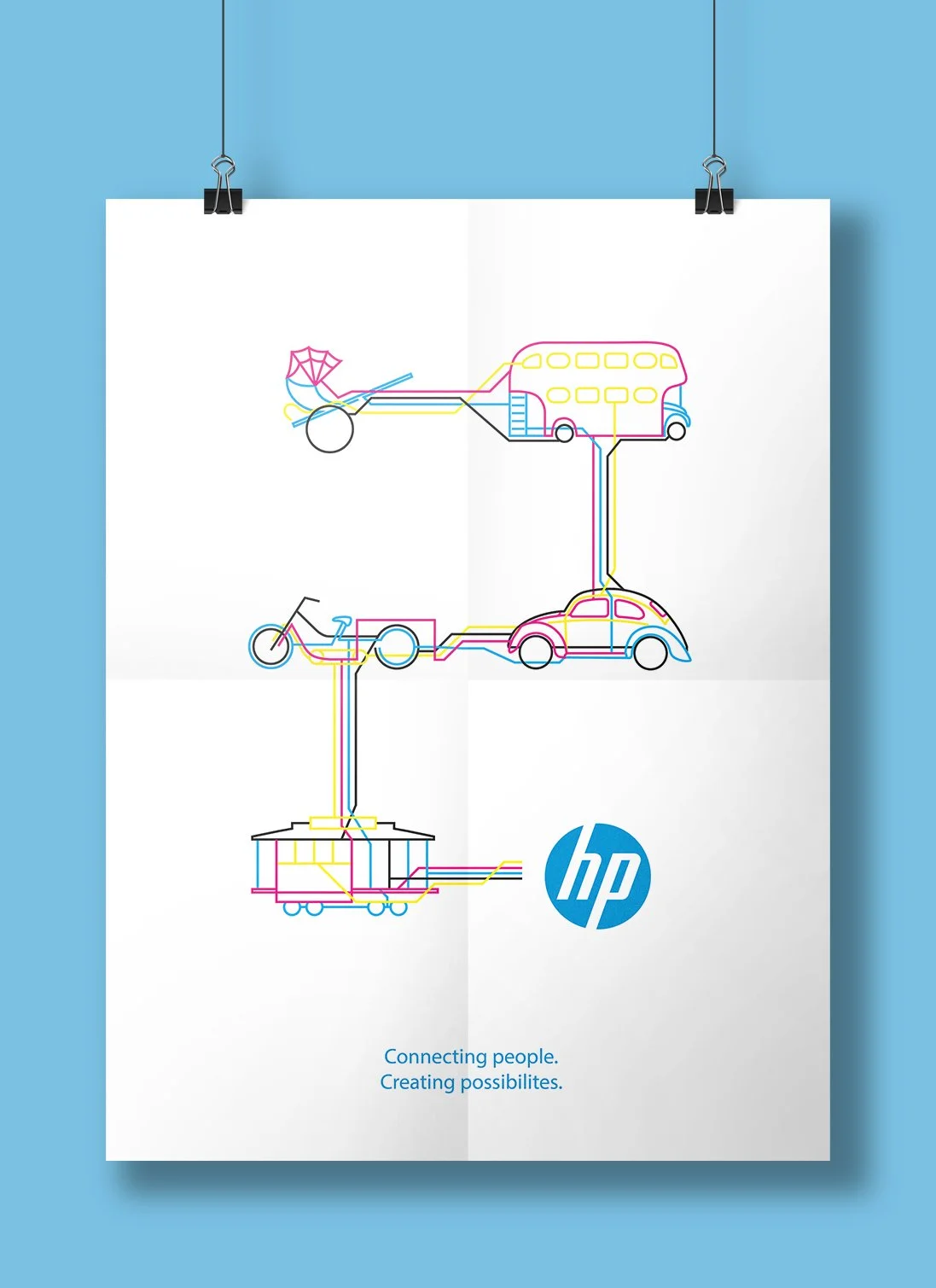 HP Poster with Vehicles from Around the World