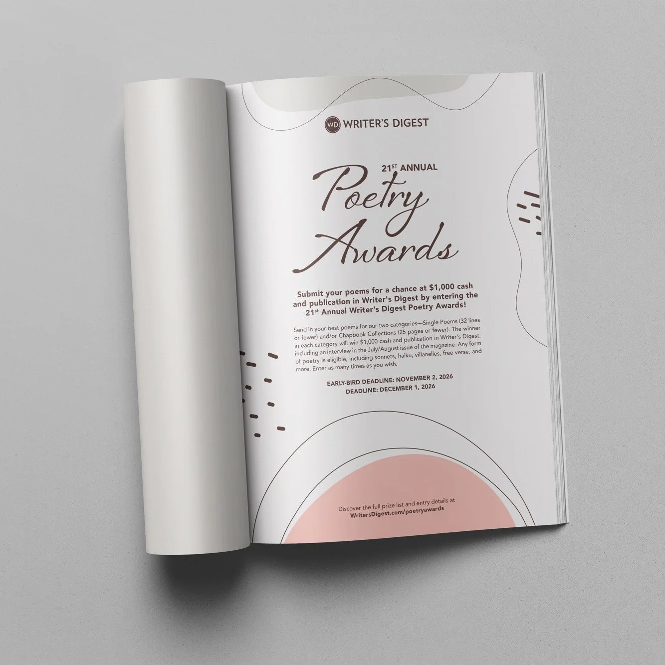 WD 21st Annual Poetry Awards 2026 Print Ad
