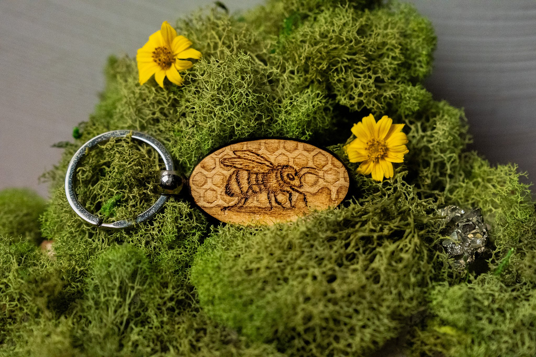 Honeybee Keychain