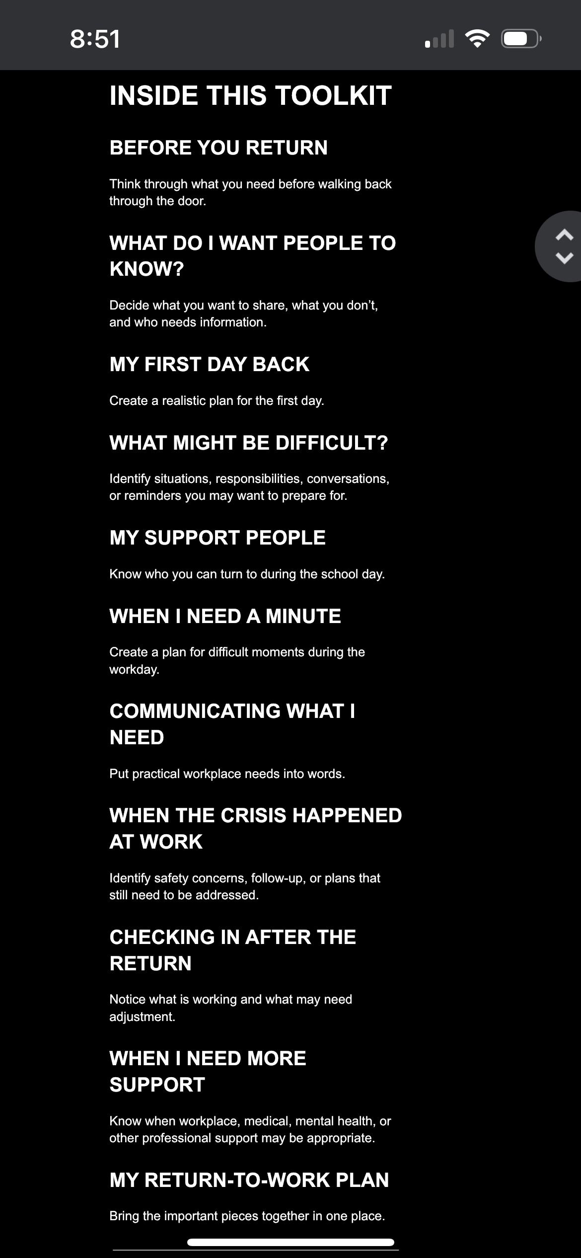 Finding Your Way Back: A Return-to Work Toolkit