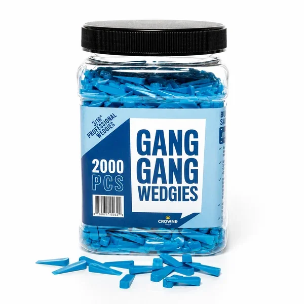 Crowne Tools 3/16" (5mm) Gang Gang Tile Wedgies: Jar of 2000