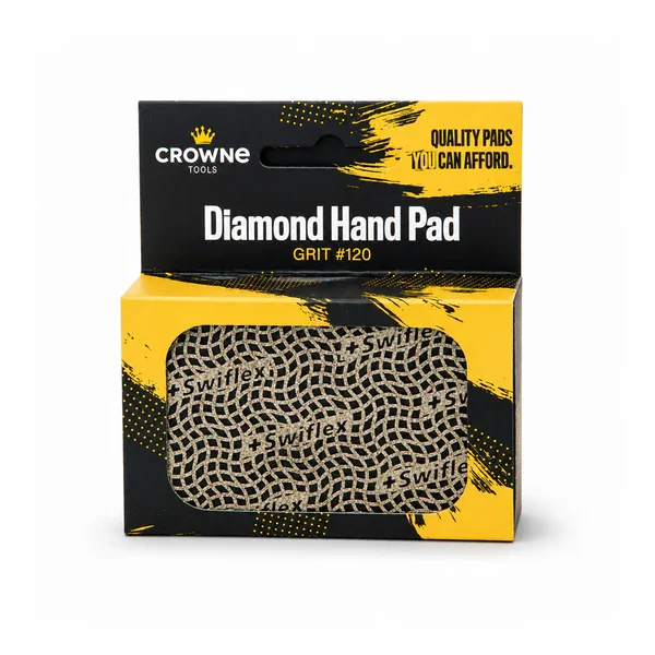 Crowne Tools Diamond Hand Pad Grit 120 (Refining)