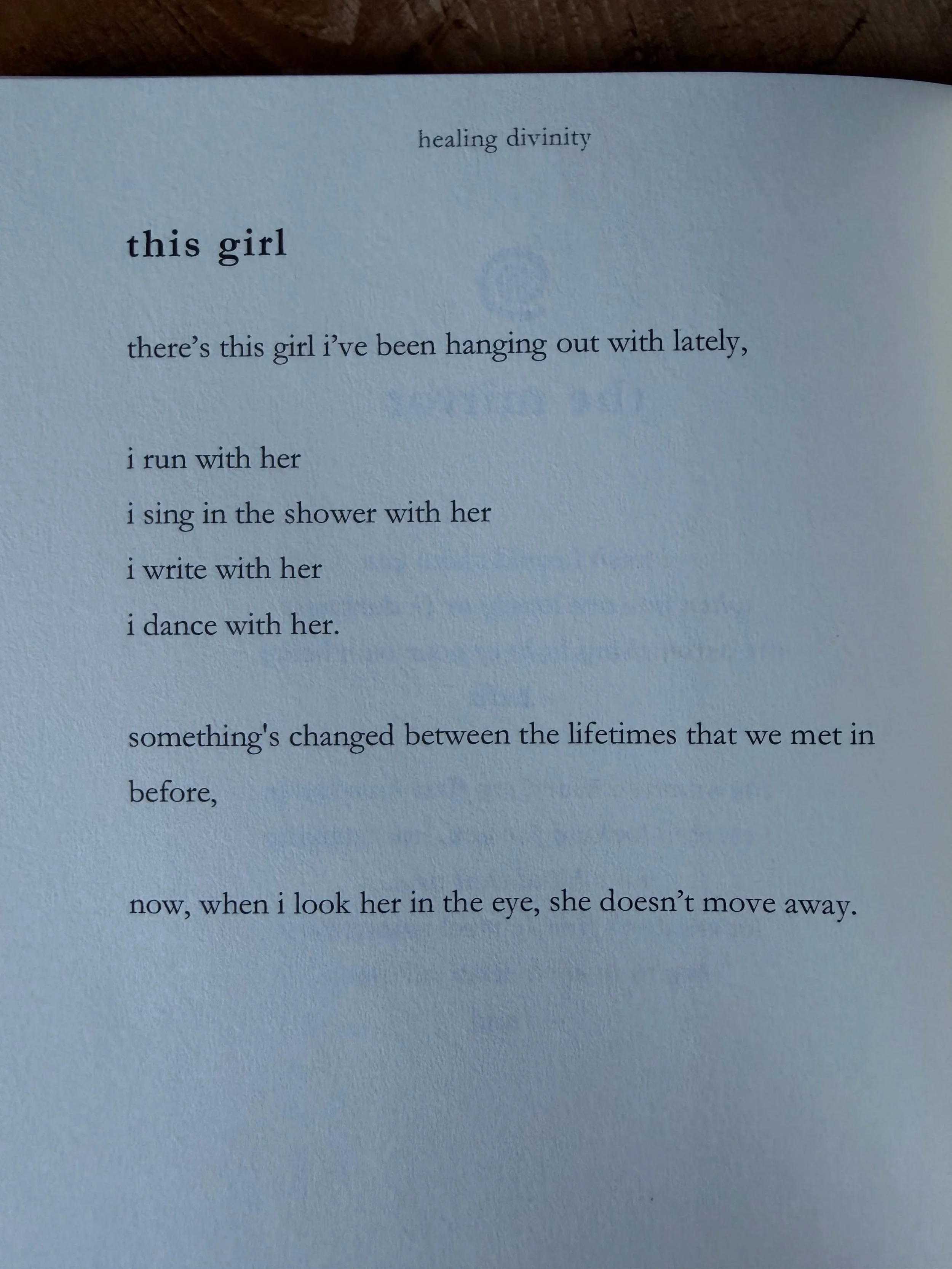 Poetry brings me home.

From my book 𝘏𝘦𝘢𝘭𝘪𝘯𝘨 𝘋𝘪𝘷𝘪𝘯𝘪𝘵𝘺

(linked in bio)

#poetry #artismedicine #transformationjourney #healing #poet