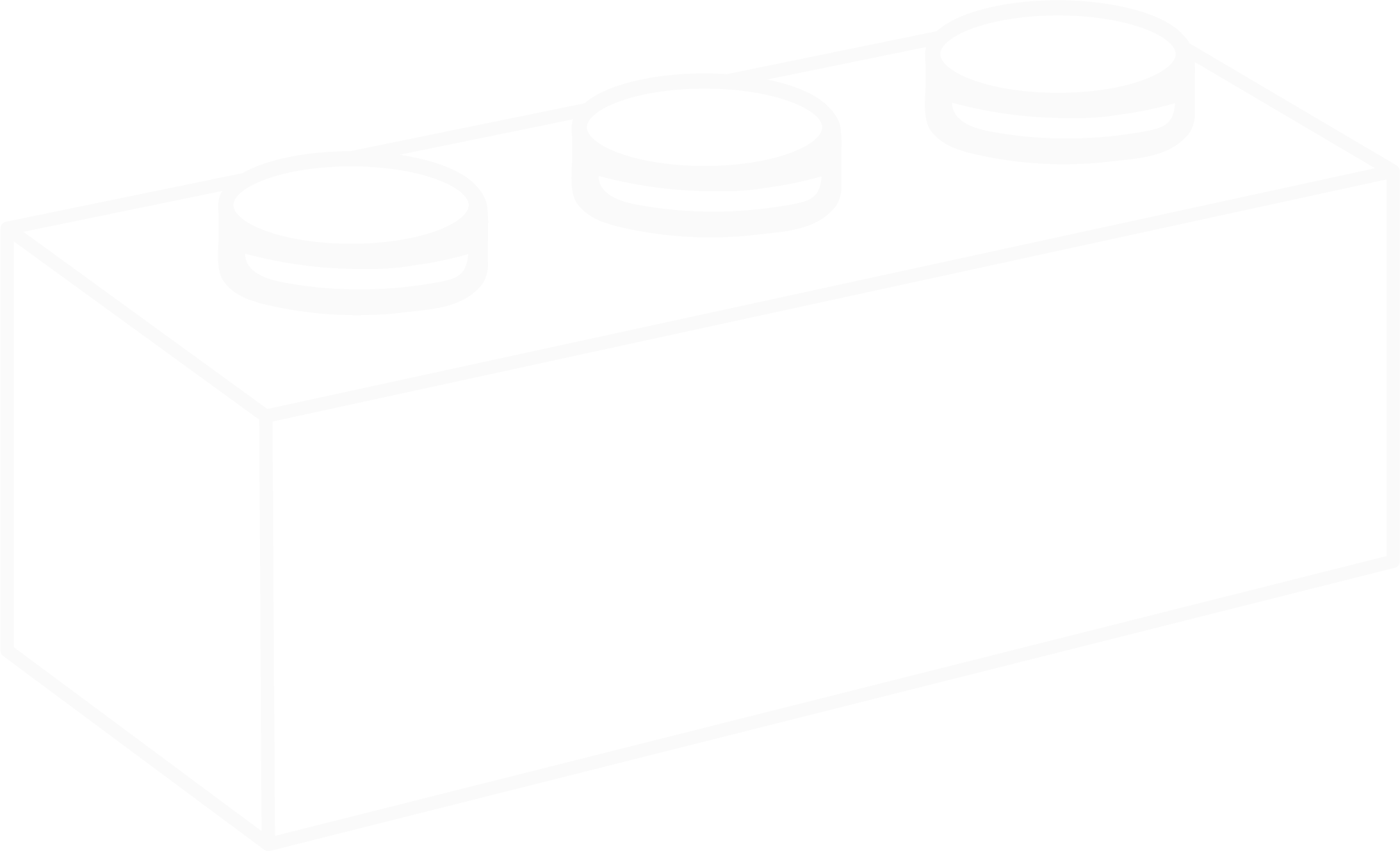 A black and white line drawing of a building with four circular windows or openings on the top roof.