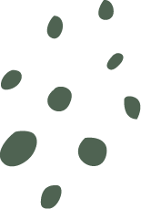 Black and green abstract shape pattern with various sized spots.