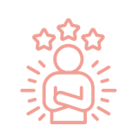 Icon of a person with three stars above their head, surrounded by lines indicating emphasis.