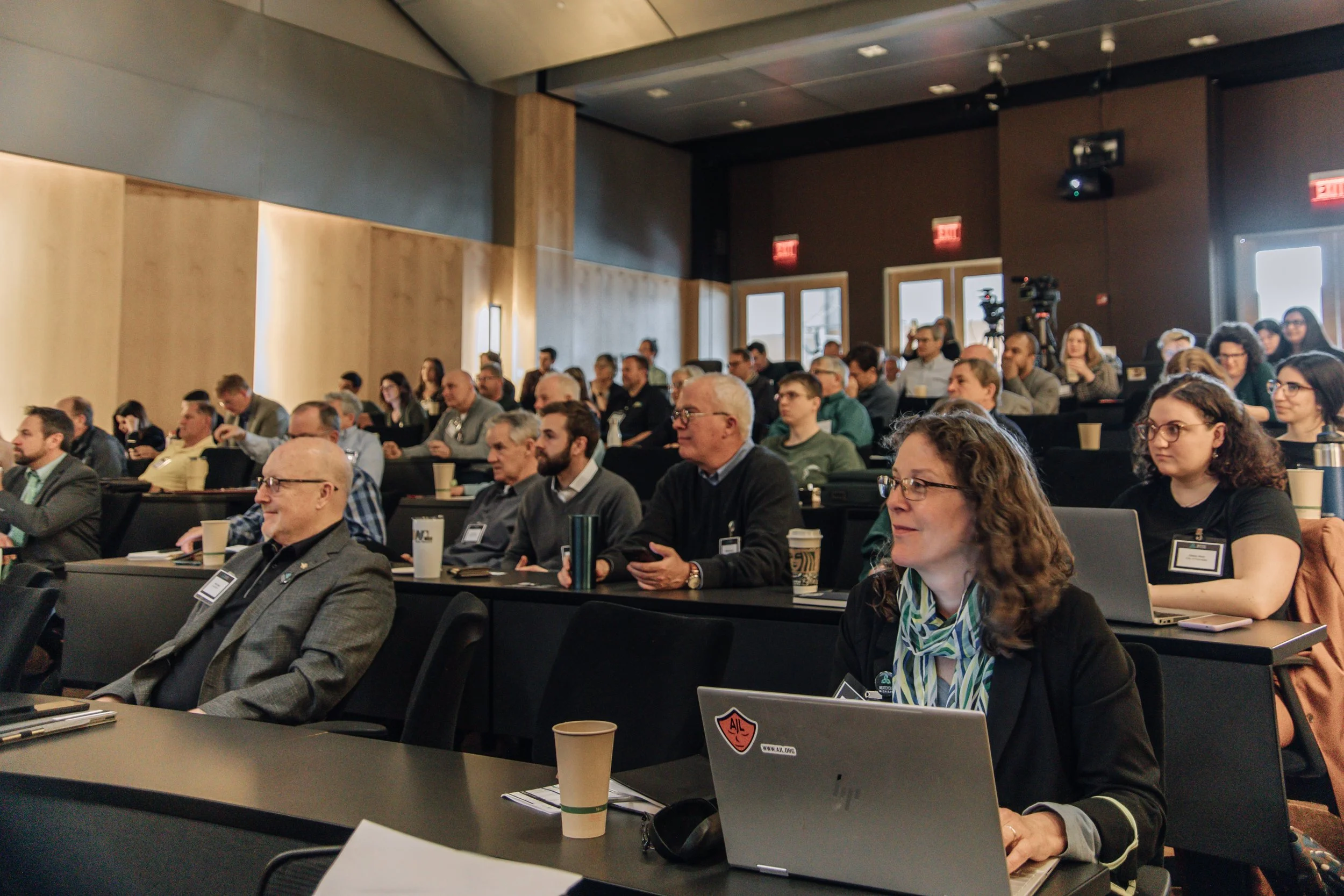 Presentation crowd.