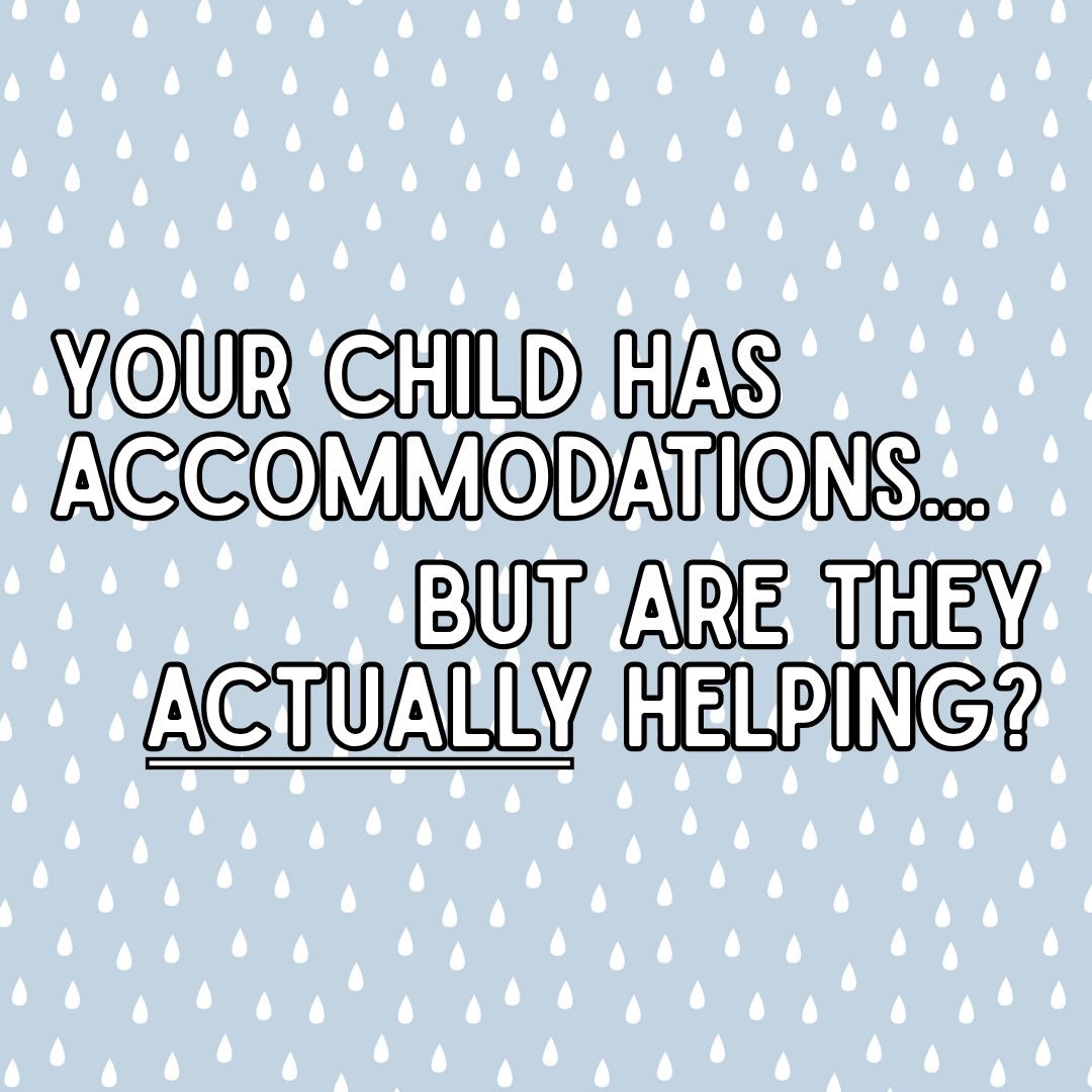 An accommodation on an IEP is only helpful if it actually removes a barrier. 💚

As a parent, you don&rsquo;t have to be an IEP expert to ask questions about your child&rsquo;s accommodations.

You can ask:
✨ What barrier is this accommodation addres