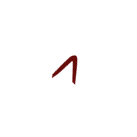A black background with a drawing of a person's face, featuring red eyebrows and a small mouth, with some lines that could be part of a nose or other facial features.