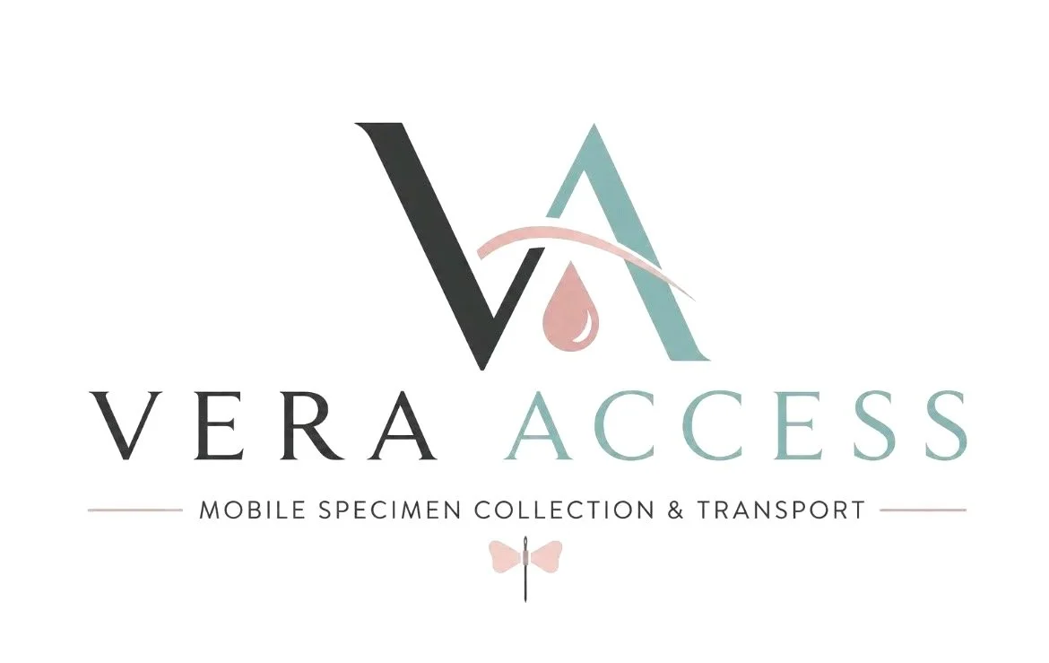 Logo of Vera Access with the text "Mobile Specimen Collection & Transport"