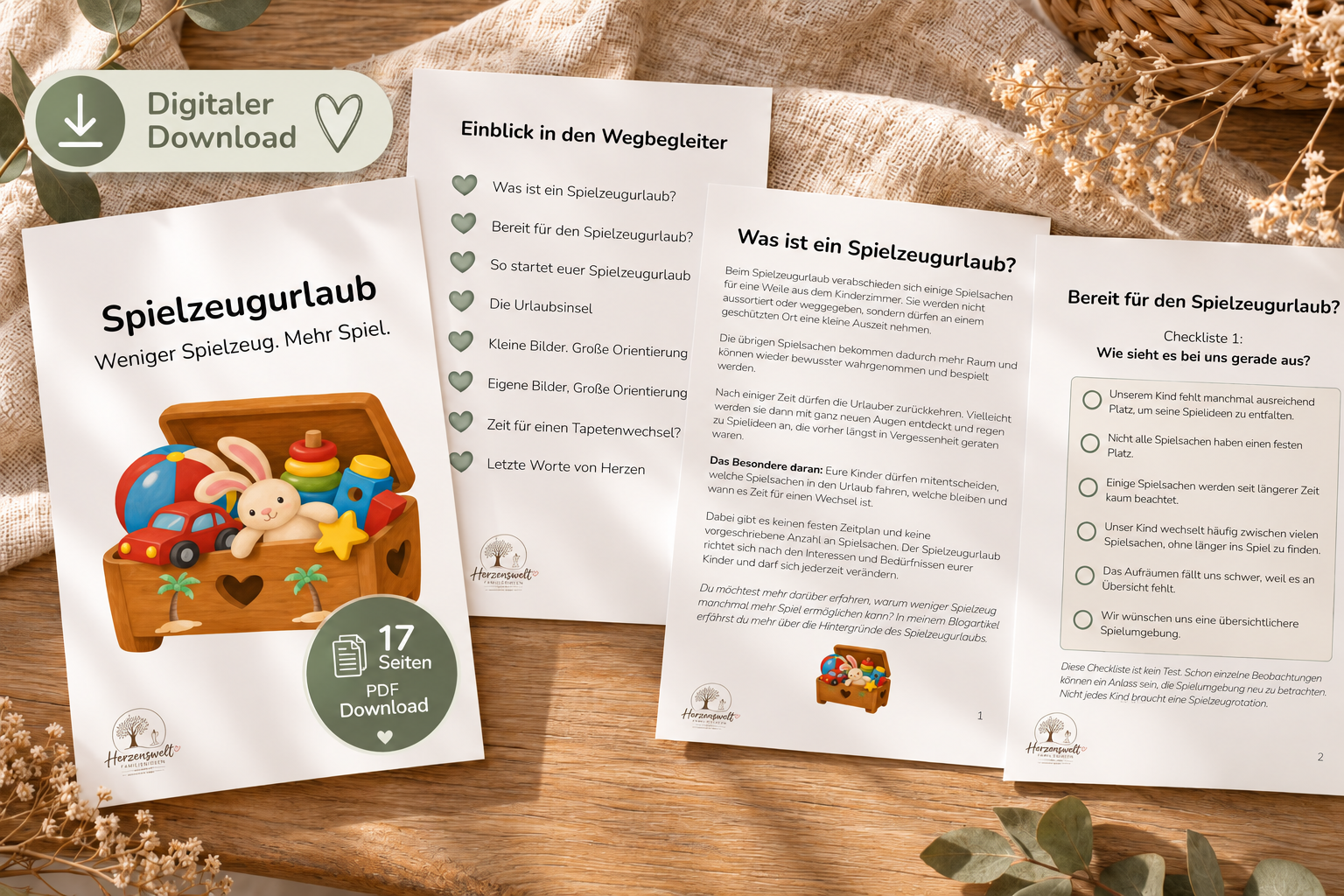 Spielzeugurlaub – Weniger Spielzeug. Mehr Spiel.
