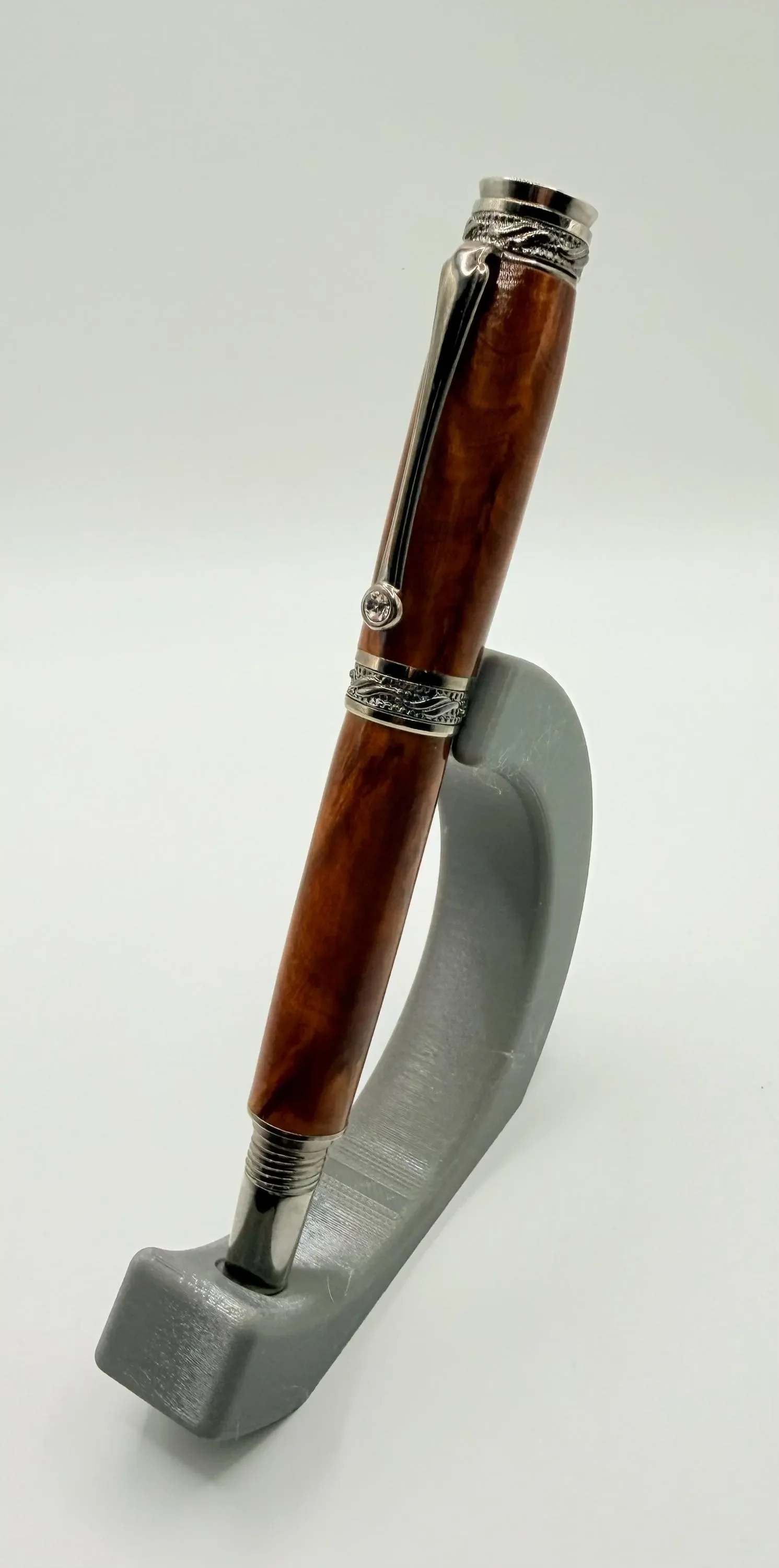Elm Burl Cigar Pen with Removable Cap – Handmade Luxury Wood Writing Pen