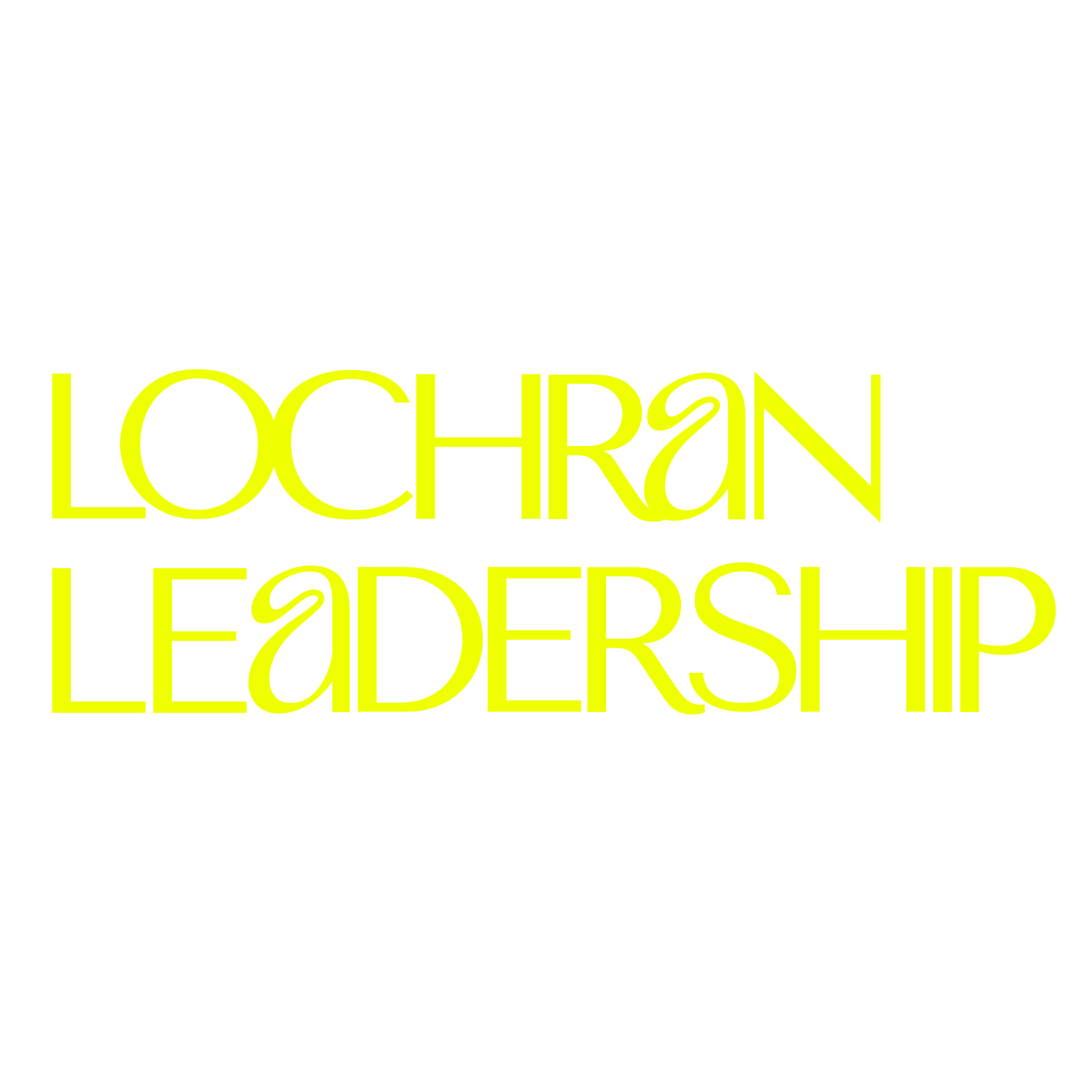 Black background with neon yellow text saying 'Laugh, Live, Love, Inspire, Lead, Empower' in a modern font.