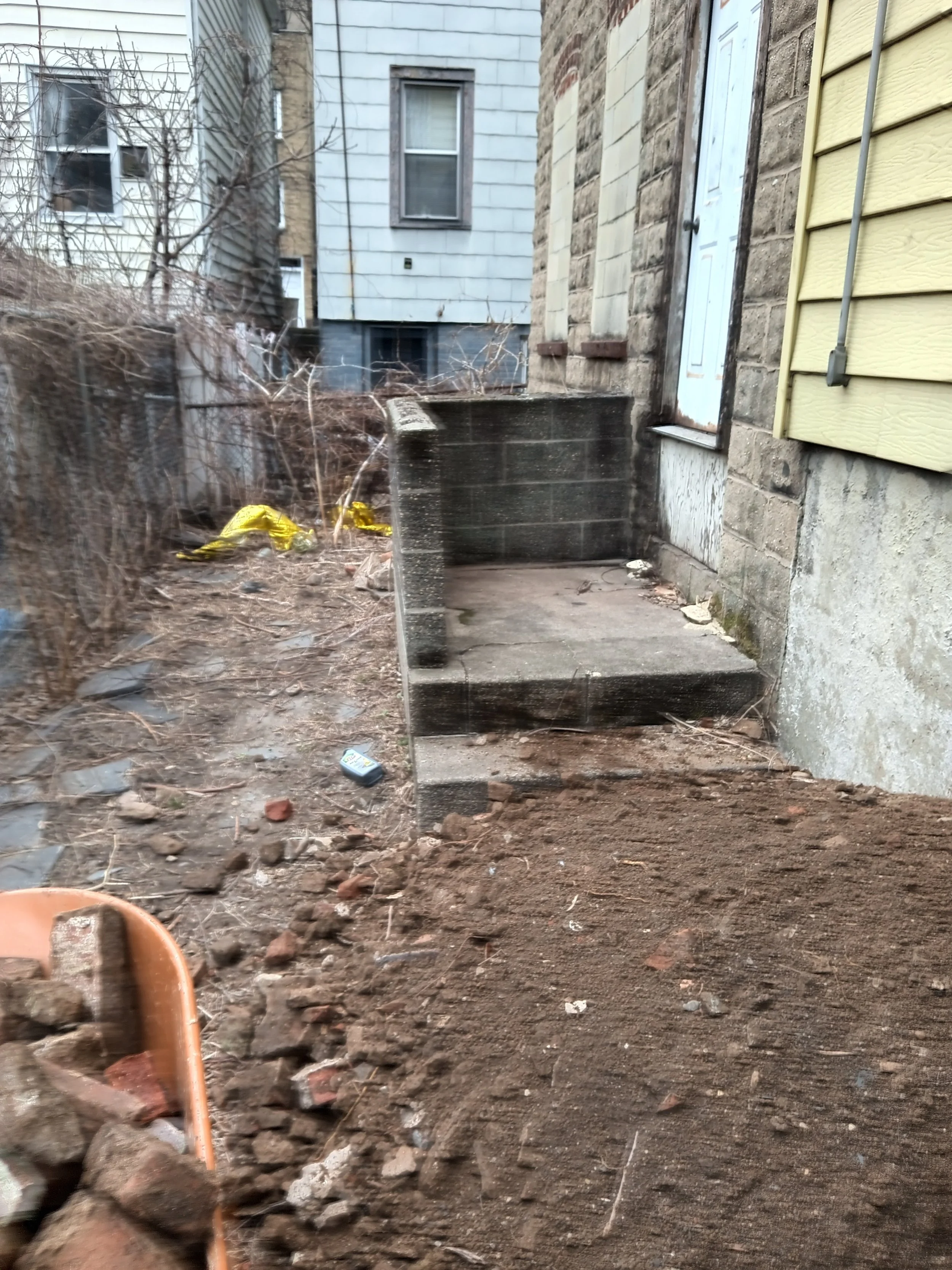 Outdoor staircase repair