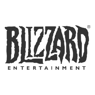 Blizzard Entertainment logo in black and white