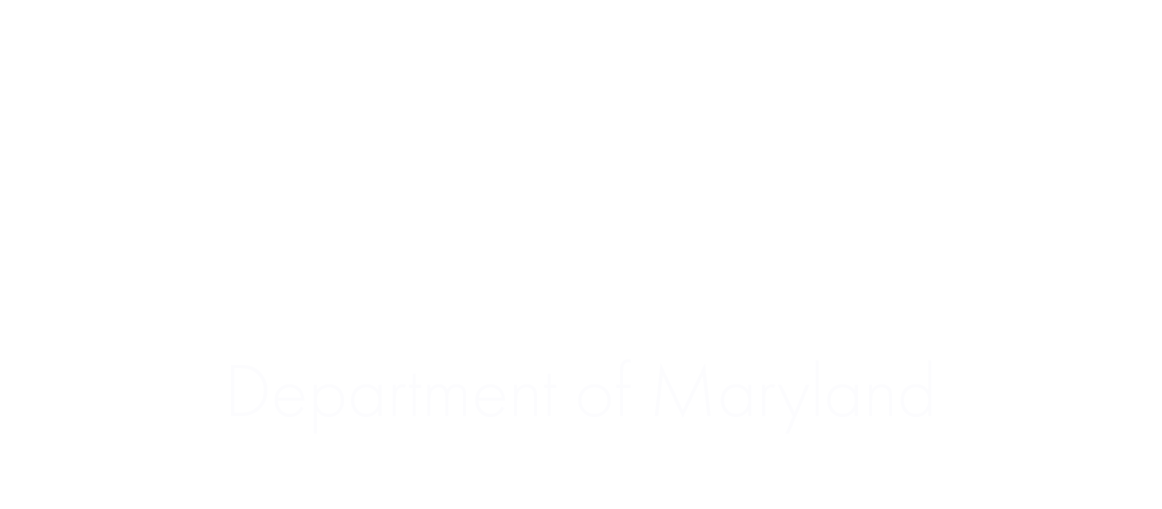 Logo for the American Legion, Department of Maryland, in black and white.