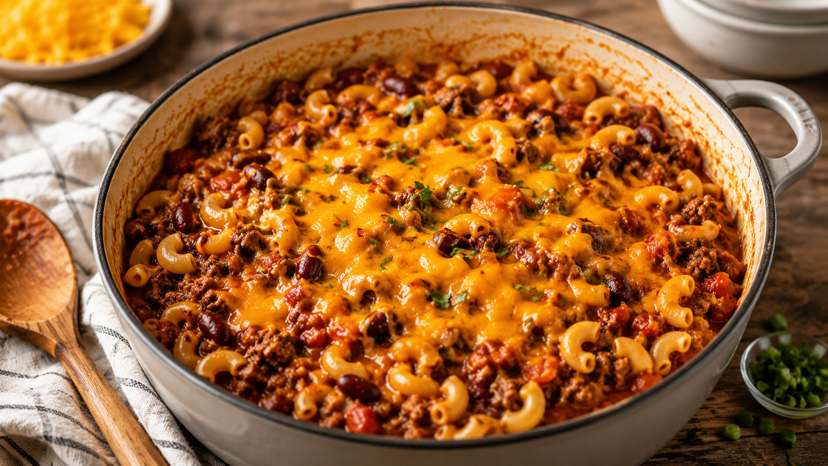 Quick Stovetop Chili Mac for a Big Family