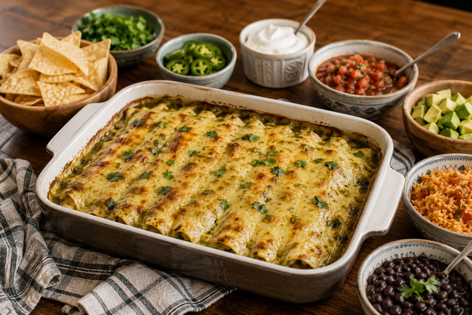 Chicken Verde Enchiladas With Rotisserie Chicken