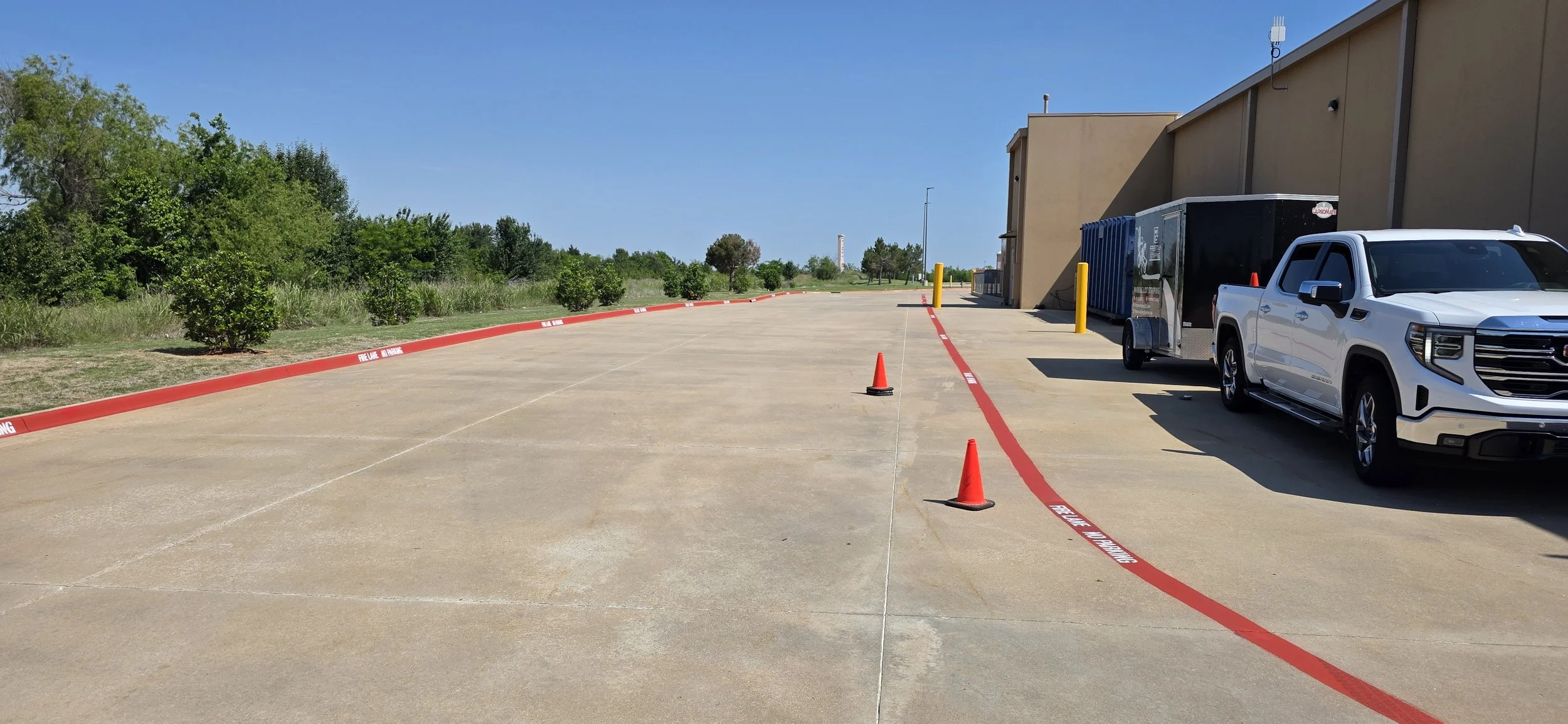 Parking lot line striping in Oklahoma city & Edmond, Hobby Lobby Project 06