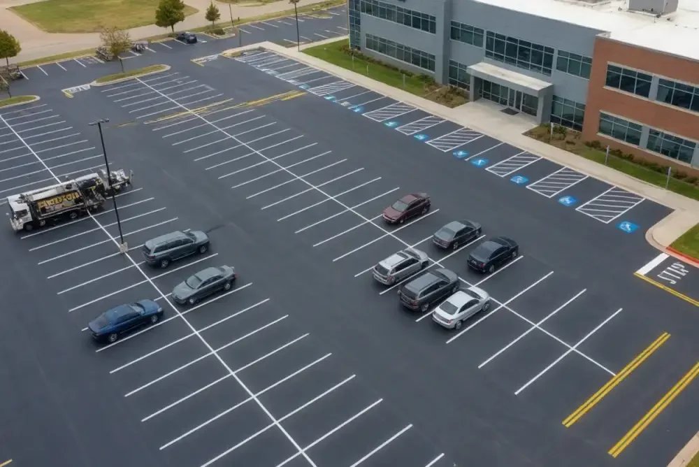 Beyond the Paint: Modern Line Striping Techniques That Survive Oklahoma Weather