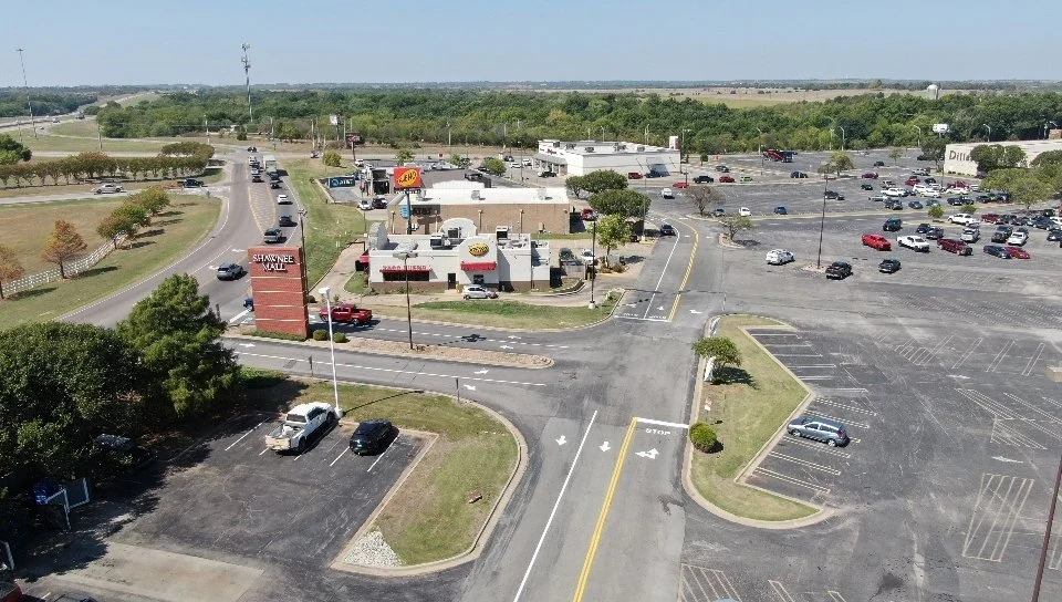 Parking lot line striping in Oklahoma city & Edmond, Shawnee Mall Project 03