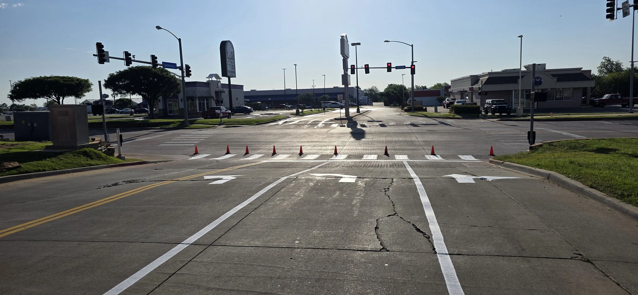 Parking lot line striping in Oklahoma city & Edmond, Hobby Lobby Project 02