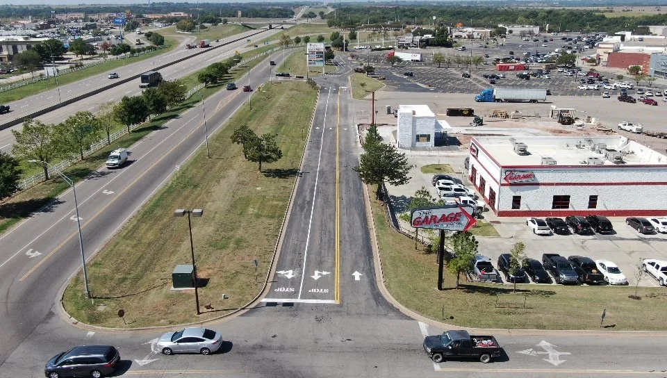 Parking lot line striping in Oklahoma city & Edmond, Shawnee Mall Project 01