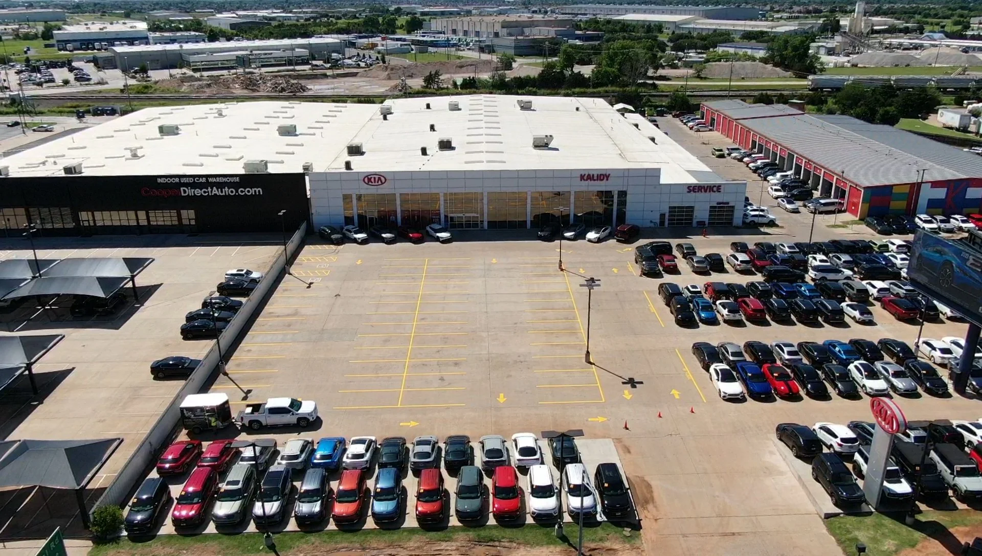 Parking lot line striping in Oklahoma city & Edmond, Kalidy Kia Project 05