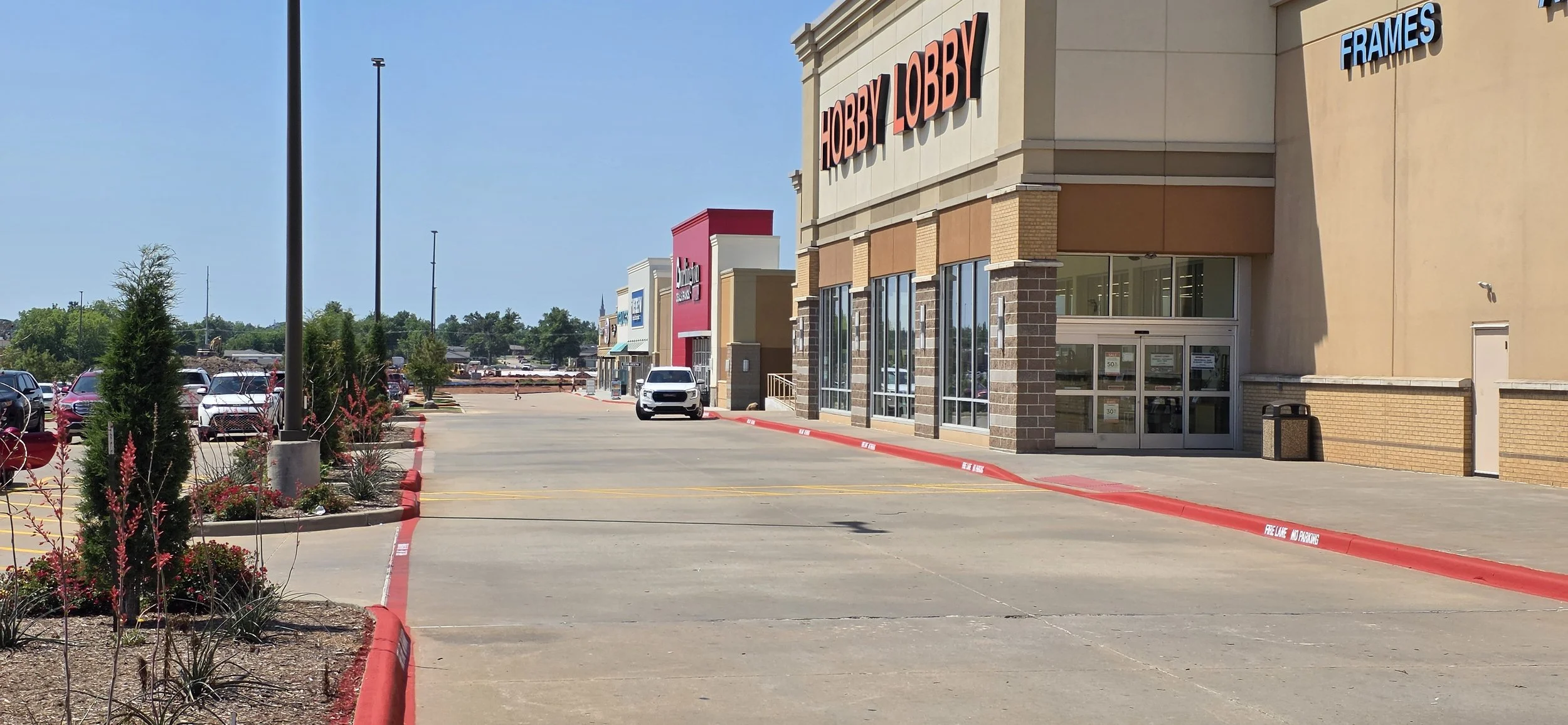 Parking lot line striping in Oklahoma city & Edmond, Hobby Lobby Project 08