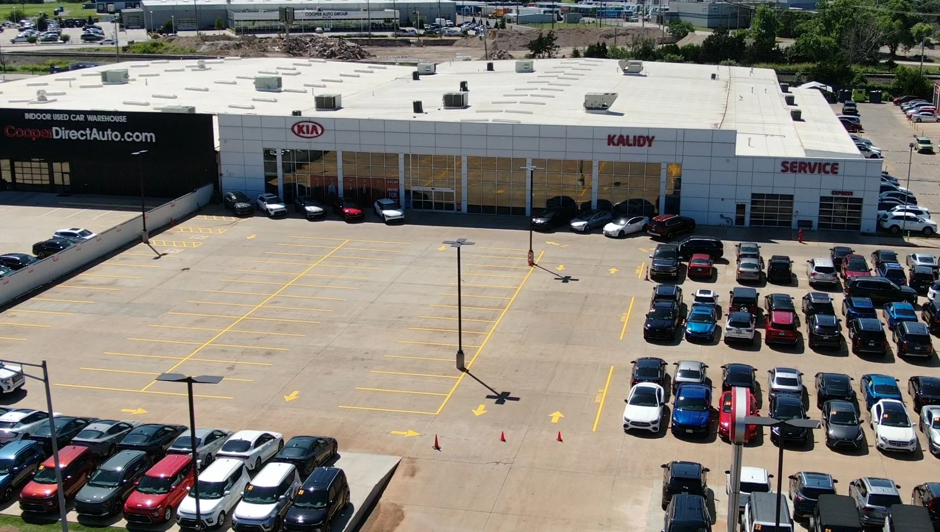 Parking lot line striping in Oklahoma city & Edmond, Kalidy Kia Project 07