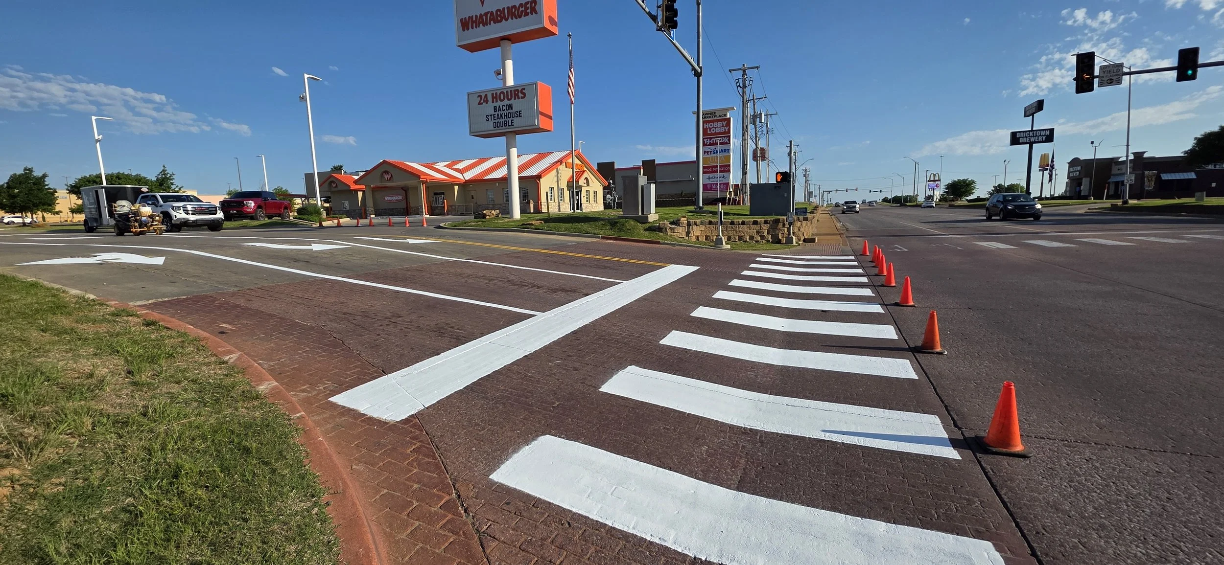 Parking lot line striping in Oklahoma city & Edmond, Hobby Lobby Project 05