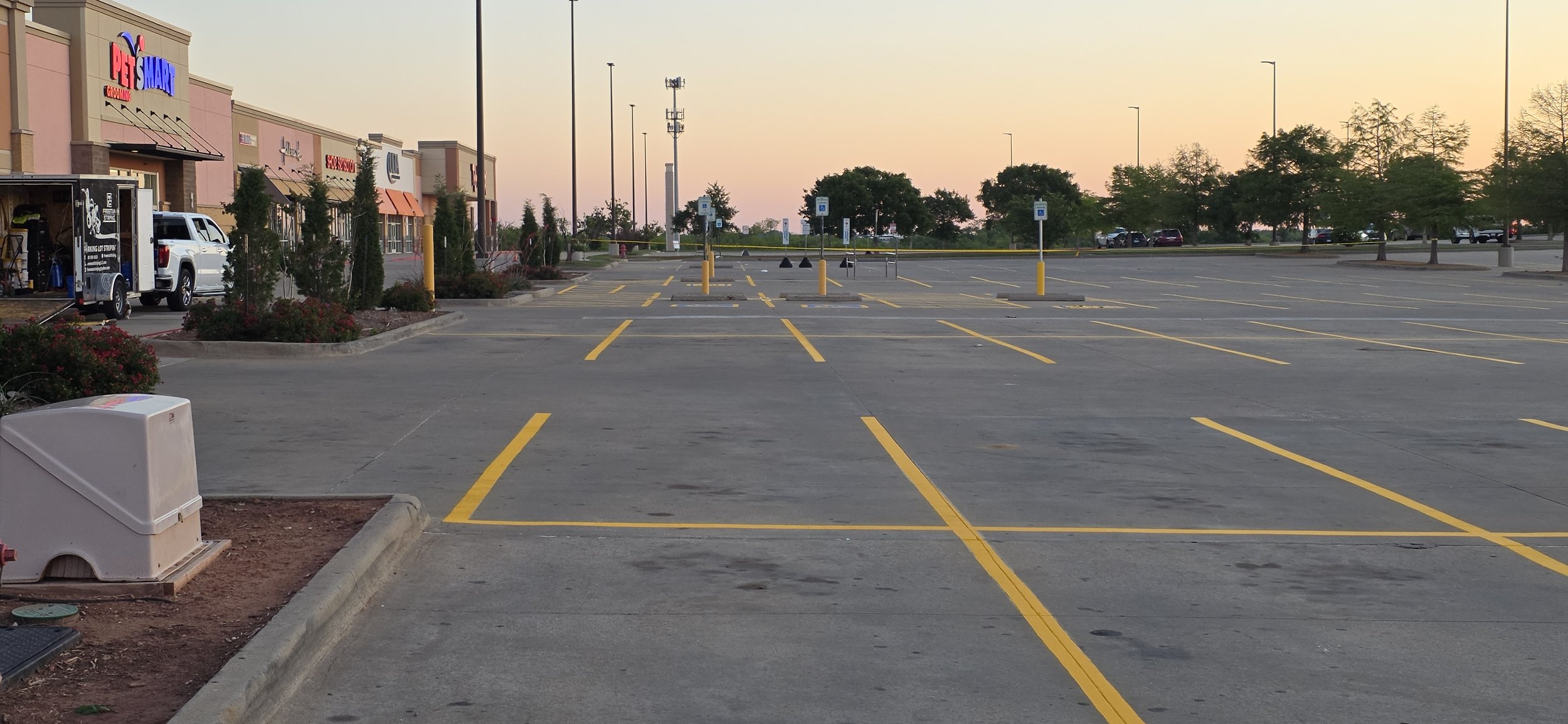 Parking lot line striping in Oklahoma city & Edmond, Hobby Lobby Project 01