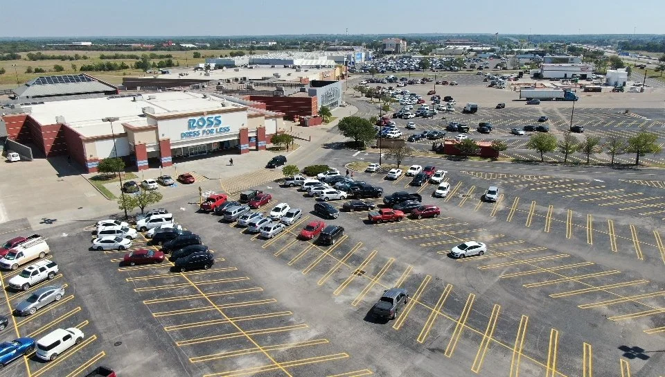 Parking lot line striping in Oklahoma city & Edmond, Shawnee Mall Project 04