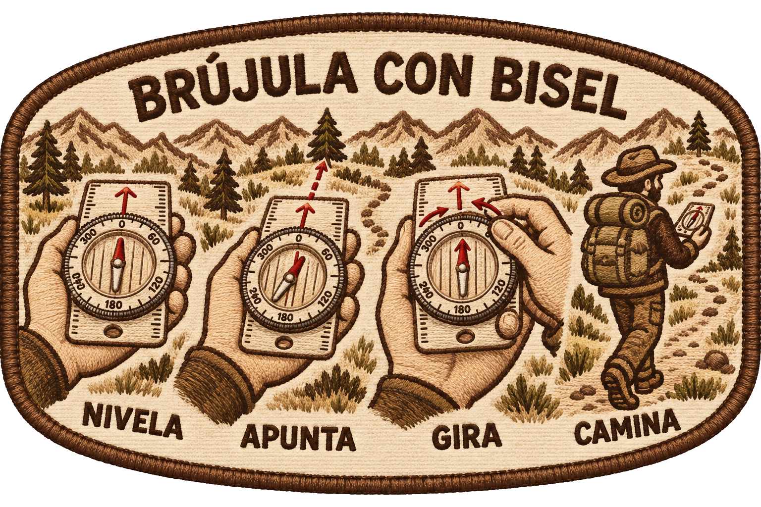 Cuatro pasos para usar una brújula de navegación con bisel.