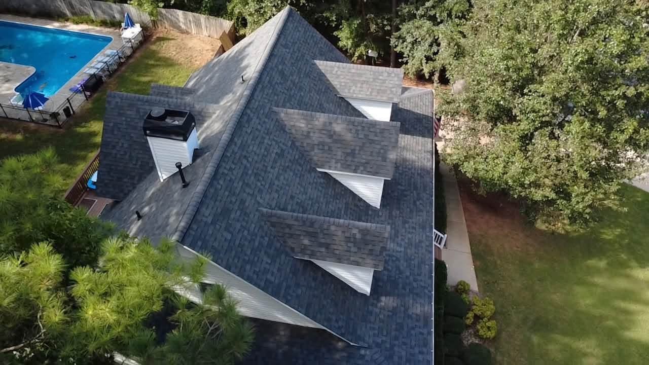 Completed roof replacement on a home in Dallas, GA