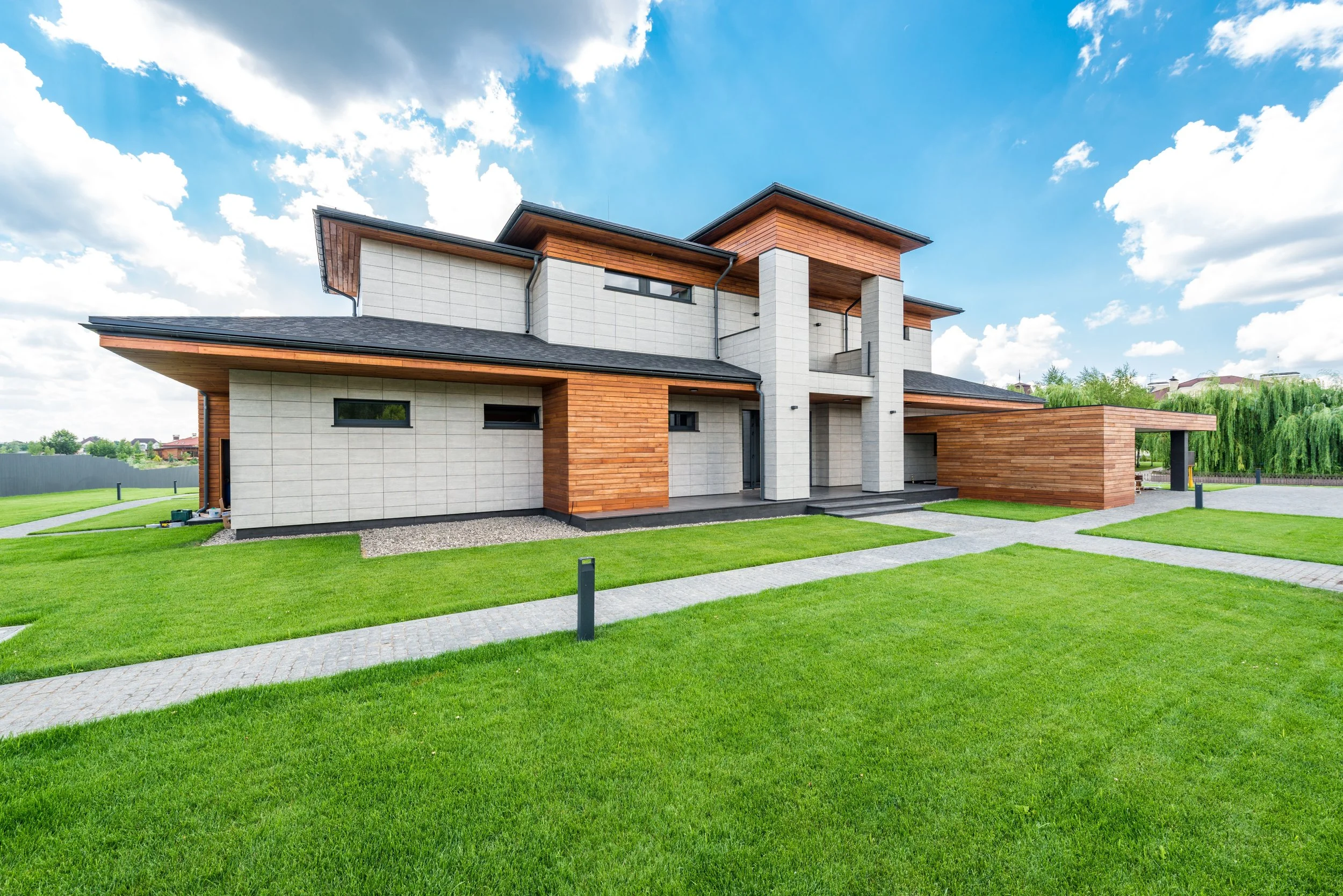 Residential home representing a coordinated sale and purchase