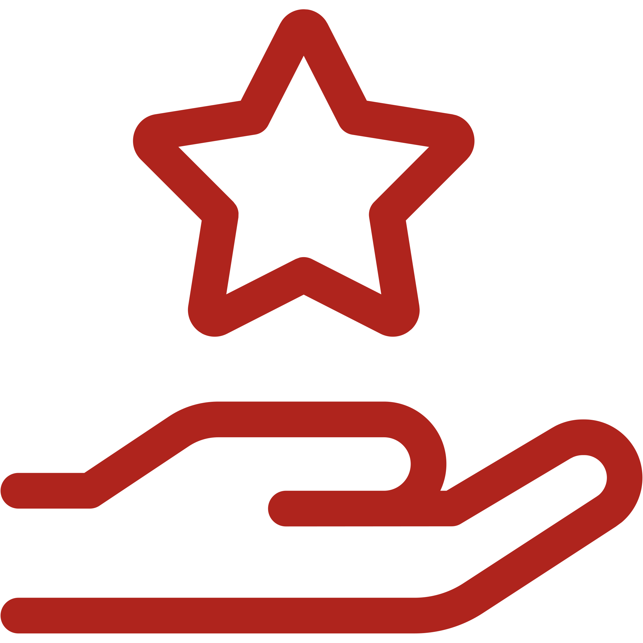 Hand with star icon