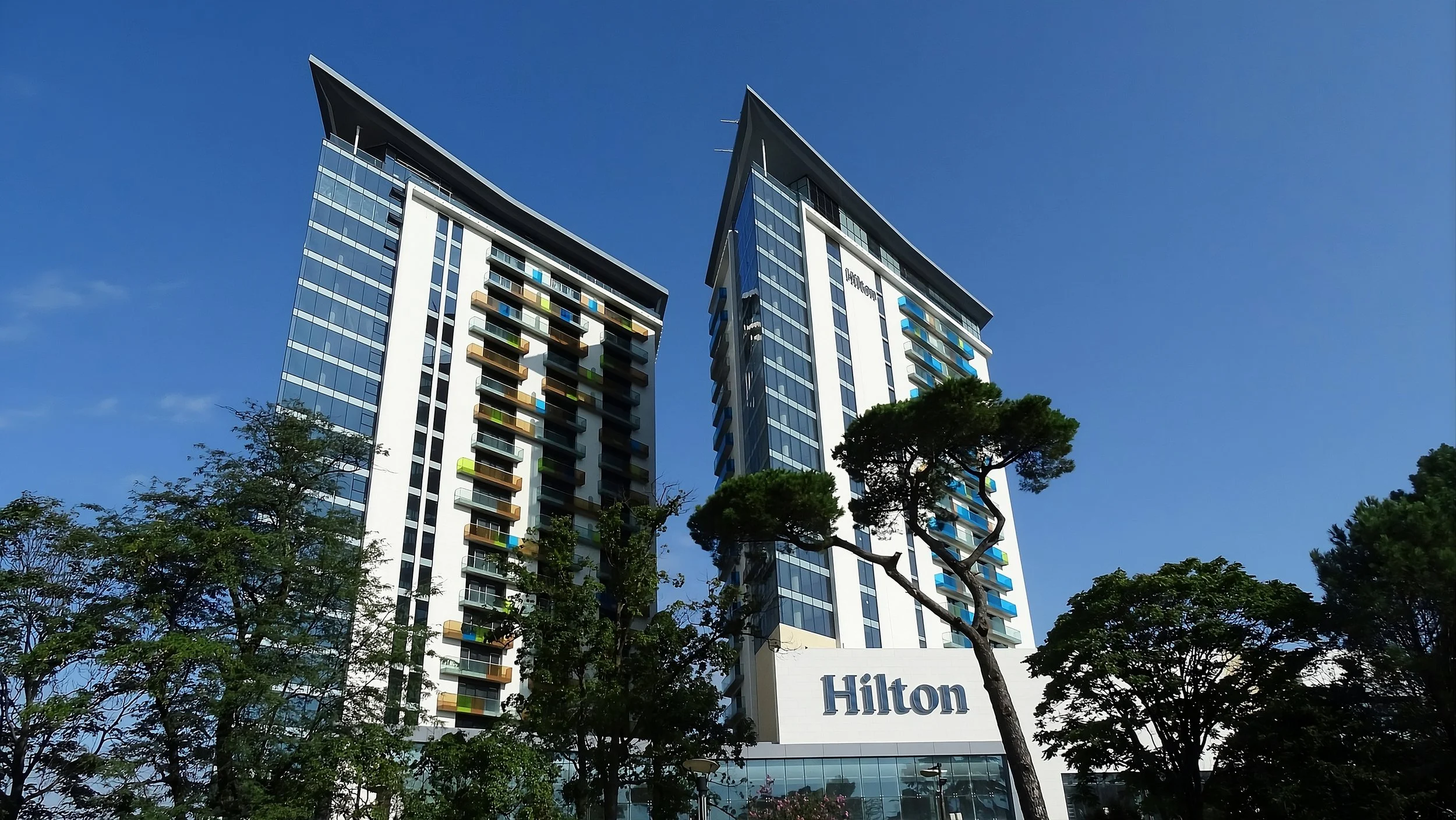 Modern high rise Hilton hotels
