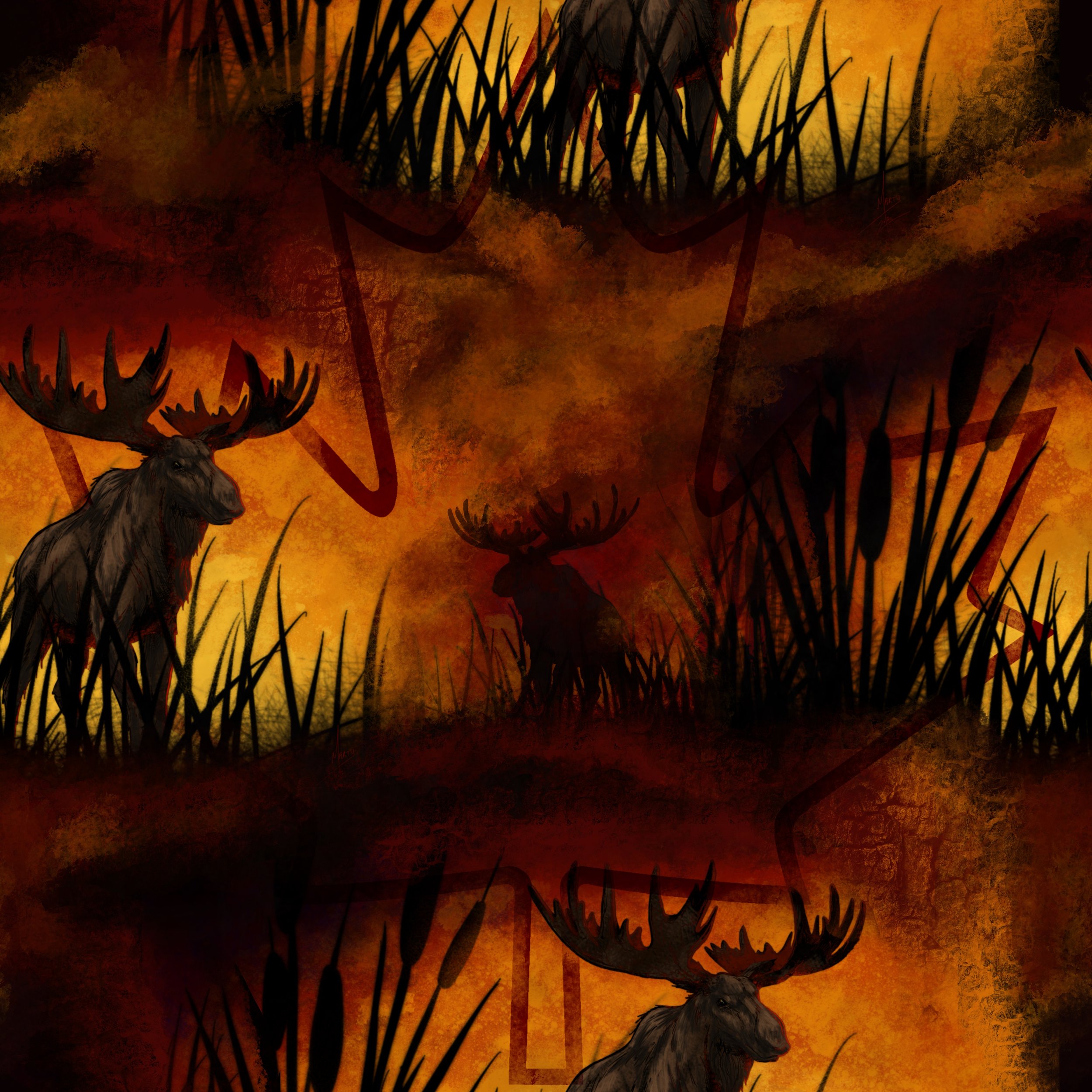 Sunset Rust Moose