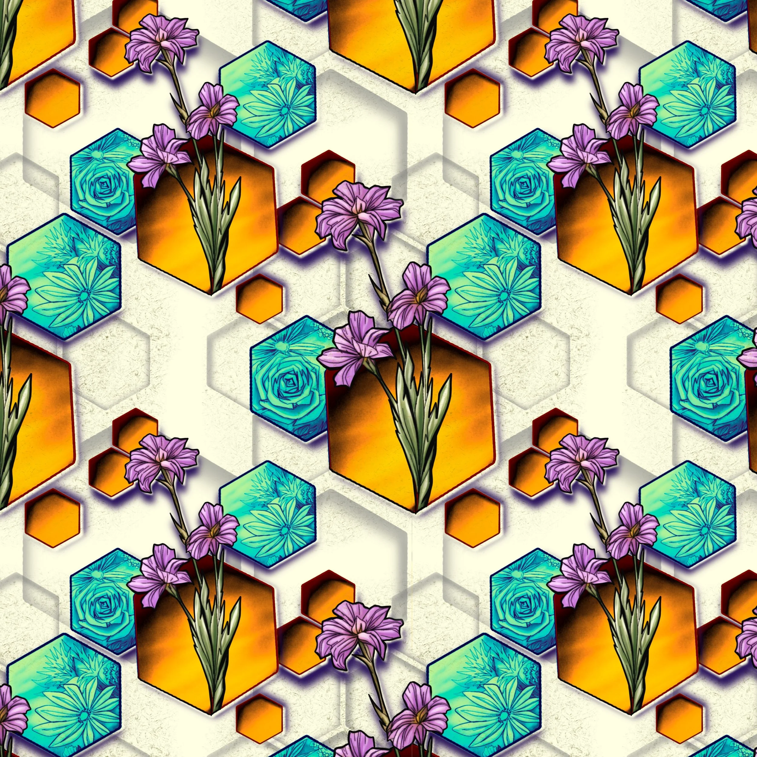 Honeycomb Iris- Half Scale