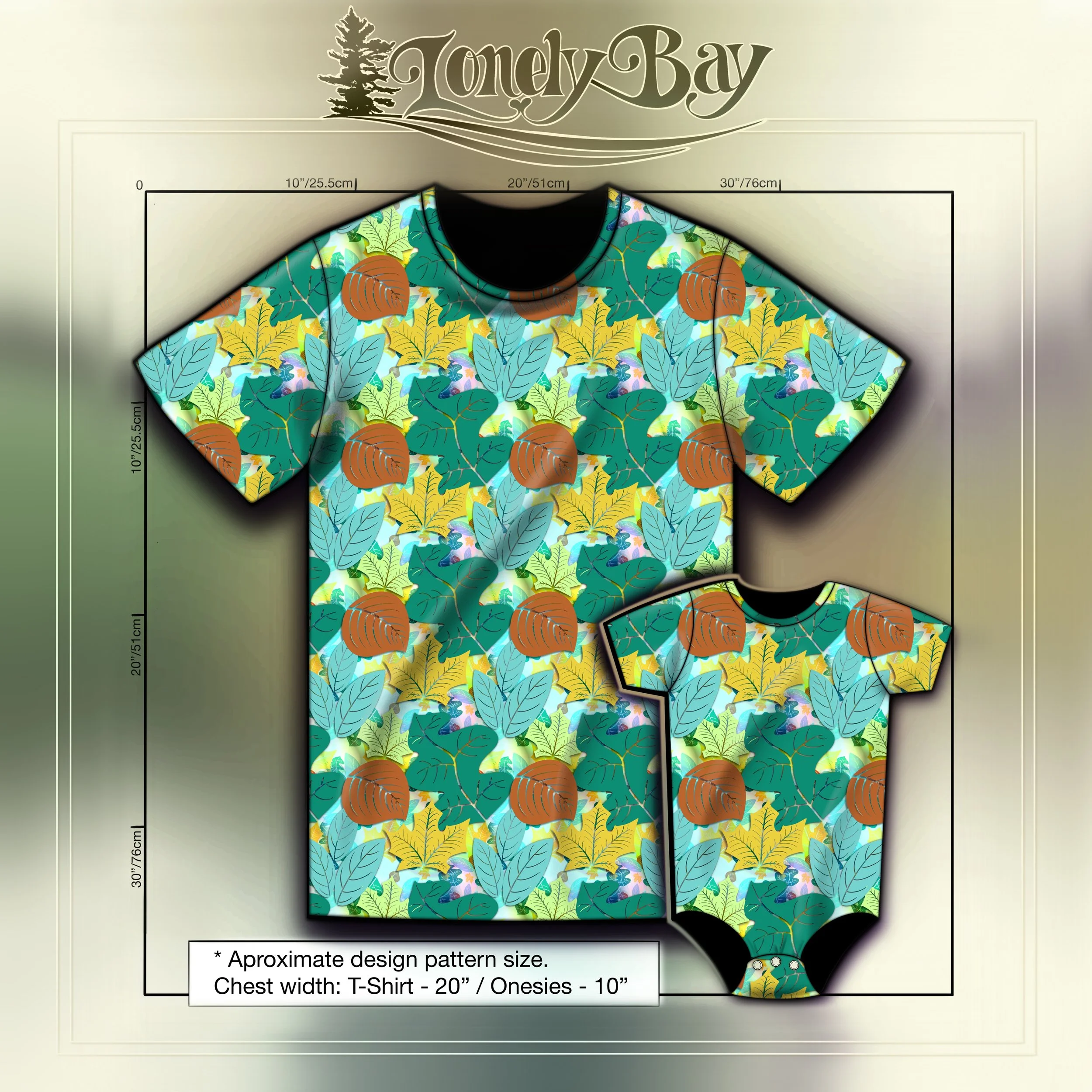 Fun Leaves Colourful Tshirt Full.jpg