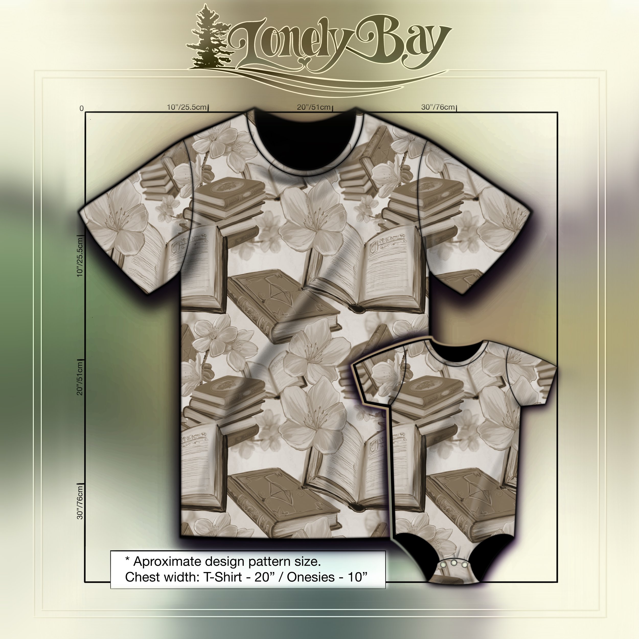 Cherry Blossom Books Sepia Tshirt Full.jpg