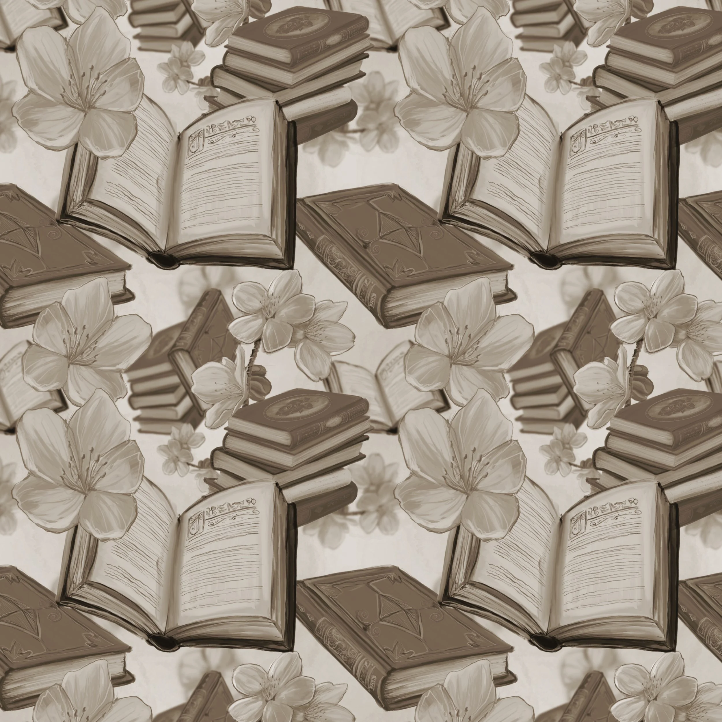 Sepia Cherry Blossom Books Half.jpg