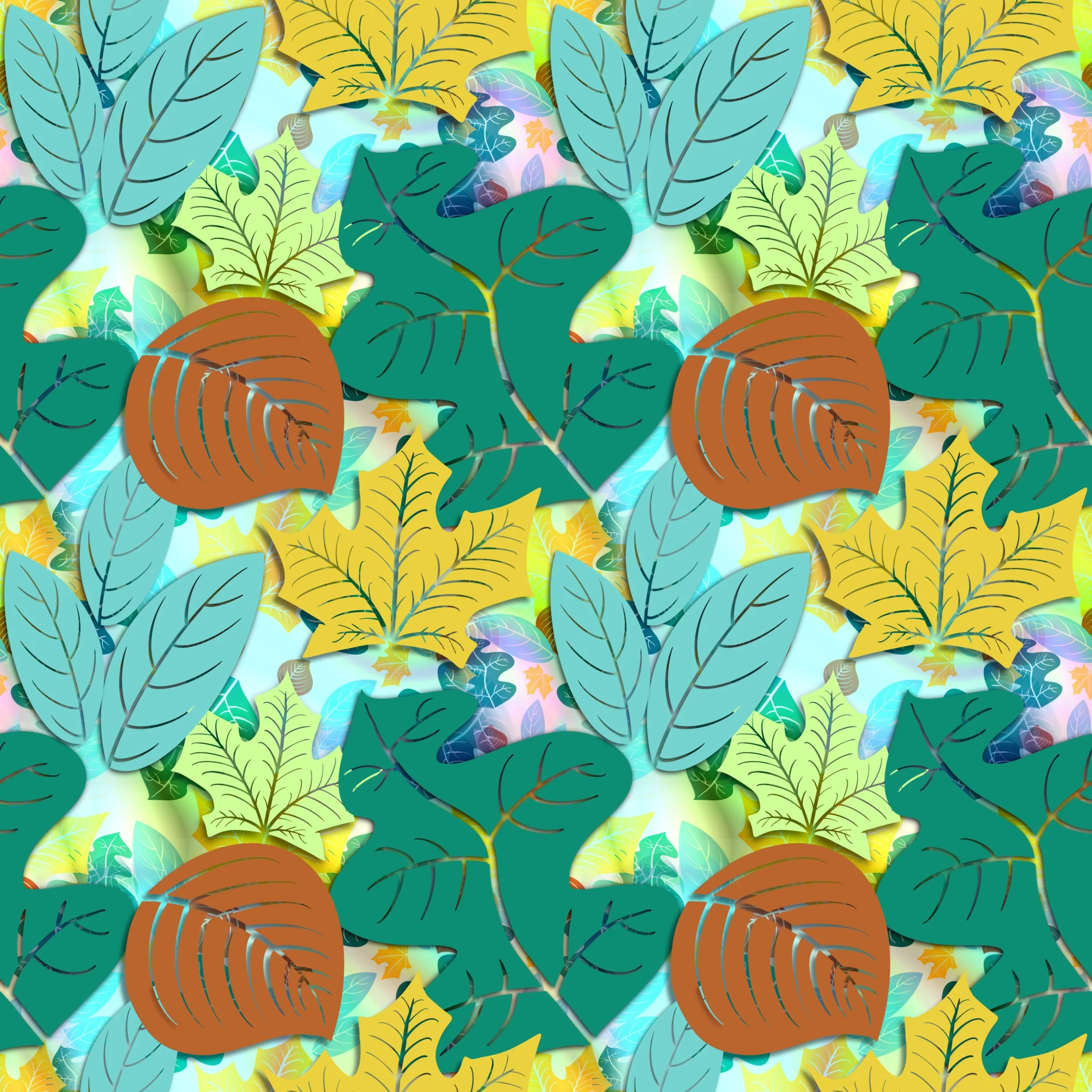 Teal Leaves