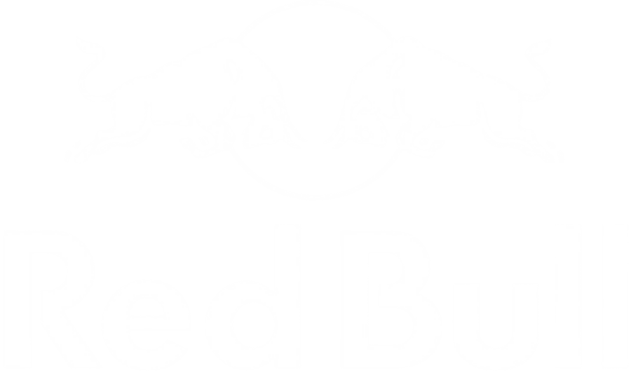 Red Bull logo featuring two charging bulls facing each other with a yellow sun in the background.