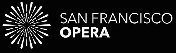 San Francisco Opera logo with a firework graphic.