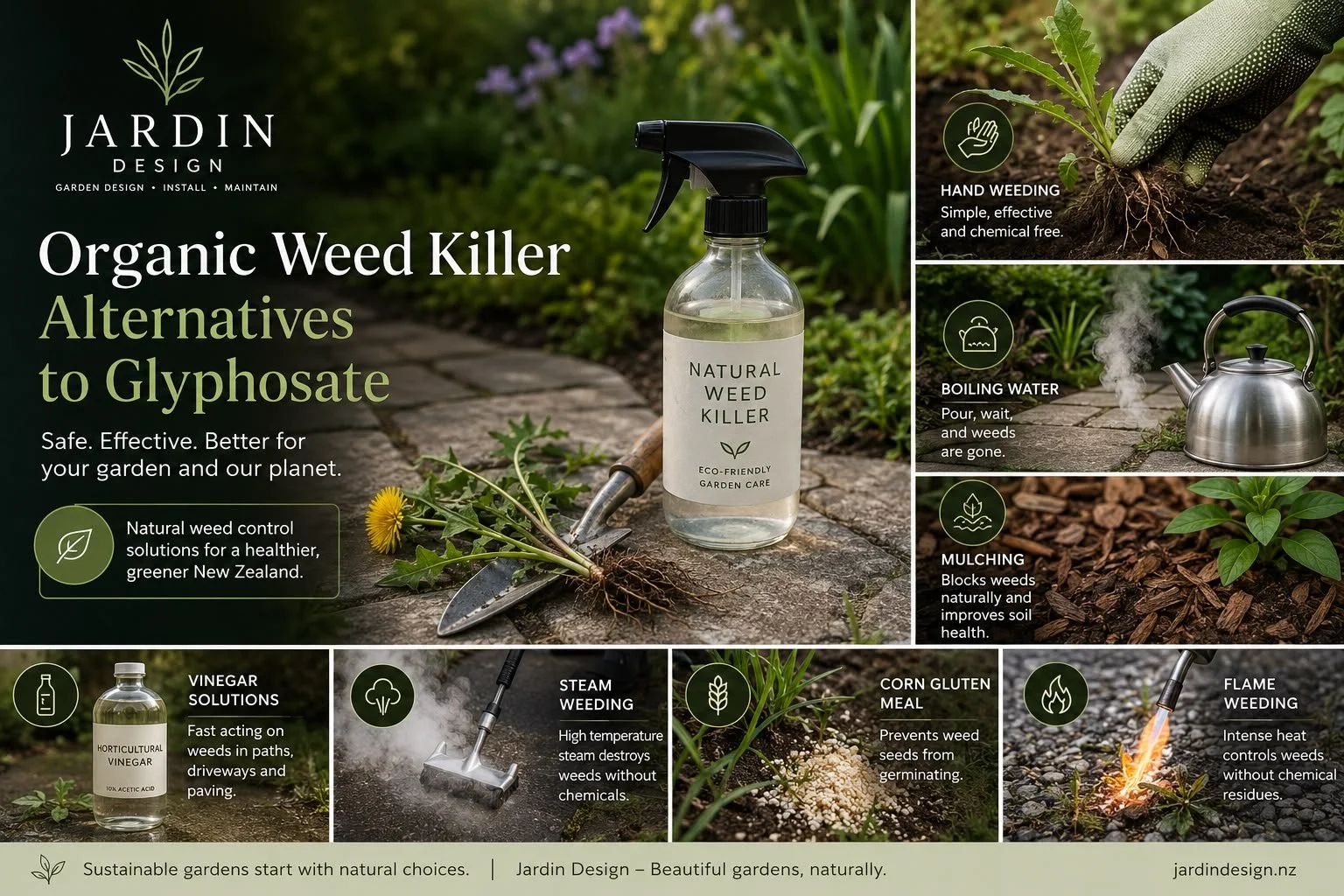 Organic Weed Killer Alternatives to Glyphosate: Safe &amp; Effective Weed Control for New Zealand Gardens
