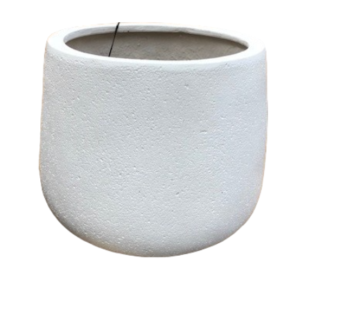 Auckland Planter - White Textured - 67cm