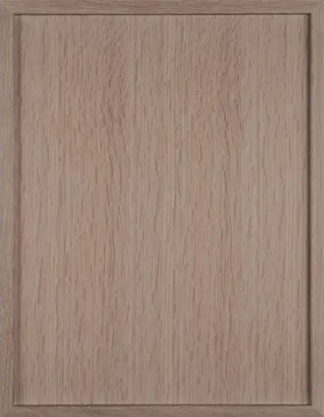 A wooden cabinet or door with a simple, light-colored wood grain finish.