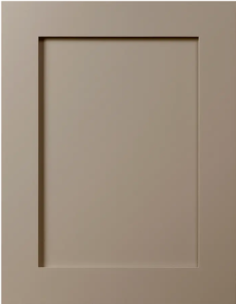 Plain beige cabinet door with a recessed panel.